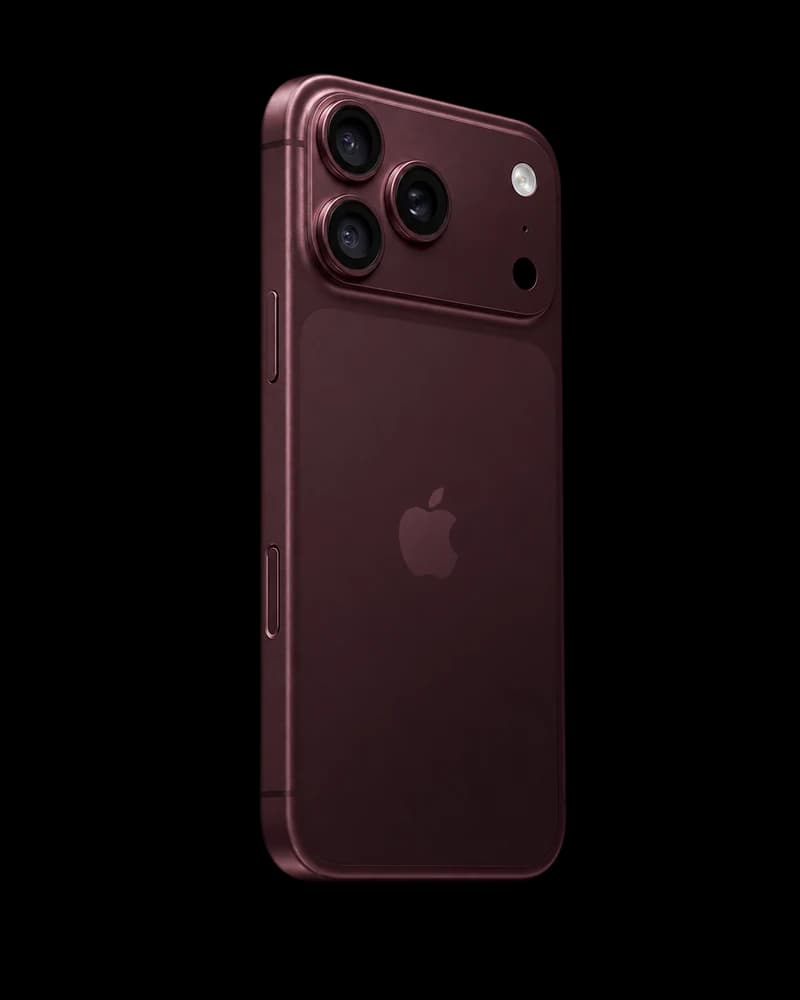 iPhone 18 Pro in burgundy, back view